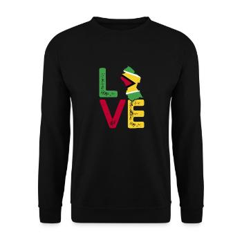 Guyana Flag Guyanais Guyanais - Sweat-shirt Unisexe - noir - Devant - Alina (178cm) & Michal (187cm)