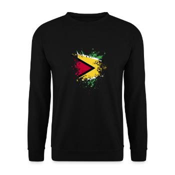 Guyana Flag Guyanese Guyana - Unisex Sweatshirt - black - Front - Alina (178cm) & Michal (187cm)