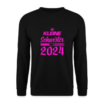 schwester 2024 loading - Unisex Pullover - Schwarz - Vorne - Alina (178cm) & Michal (187cm)