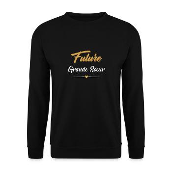 Enfant Enfant Future Grande Soeur - Sweat-shirt Unisexe - noir - Devant - Alina (178cm) & Michal (187cm)