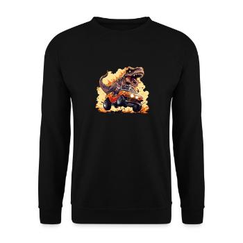 T-Rex conduit un camion monstre - Sweat-shirt Unisexe - noir - Devant - Alina (178cm) & Michal (187cm)