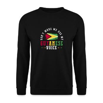 Guyana Flag Guyanese Guyana - Unisex Sweatshirt - black - Front - Alina (178cm) & Michal (187cm)