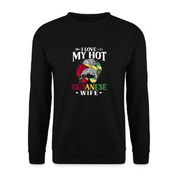 Guyana Flag Guyanese Guyana - Unisex Sweatshirt - black - Front - Alina (178cm) & Michal (187cm)
