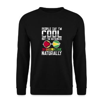 Guyana Flag Guyanese Guyana - Unisex Sweatshirt - black - Front - Alina (178cm) & Michal (187cm)