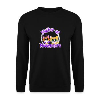 Mother of Meownsters Cute Cats Halloween Costume - Unisex Sweatshirt - black - Front - Alina (178cm) & Michal (187cm)