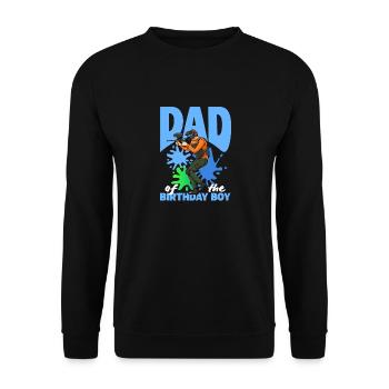 Father of the birthday boy Paintball Sport - Unisex Sweatshirt - black - Front - Alina (178cm) & Michal (187cm)
