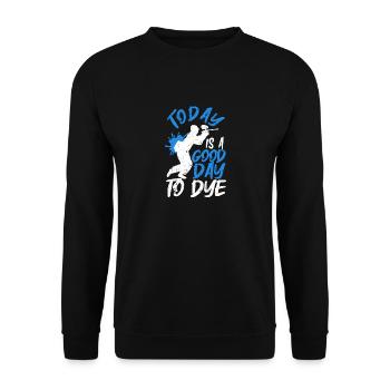 Today is a good day for coloring paintball game - Unisex Sweatshirt - black - Front - Alina (178cm) & Michal (187cm)