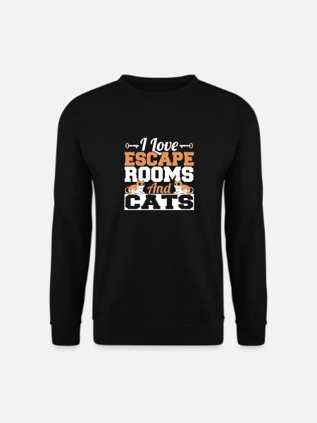 Mystery Challenge Funny Cute I Love Escape Rooms A - Unisex Sweatshirt - black