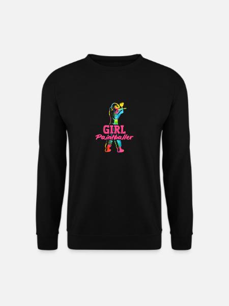 Mädchen Paintballer Spielerin Paintball Frau - Unisex Pullover - Schwarz