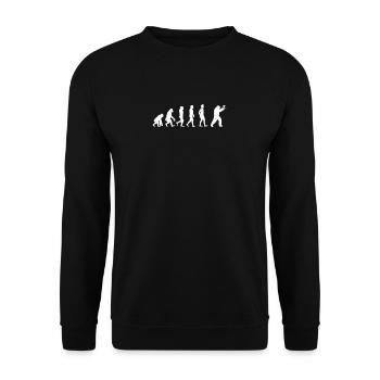 Paintball Spieler Evolution Paintballer Paint Ball - Unisex Pullover - Schwarz - Vorne - Alina (178cm) & Michal (187cm)