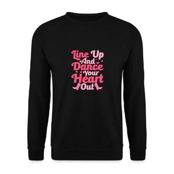 Alignez-vous et dansez à tue-tête Line Dance Countr - Sweat-shirt Unisexe - noir - Devant - Alina (178cm) & Michal (187cm)