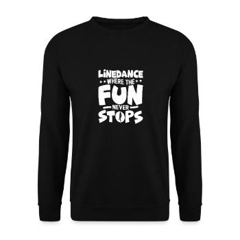 Danse en ligne où le plaisir ne s’arrête jamais Western Countr - Sweat-shirt Unisexe - noir - Devant - Alina (178cm) & Michal (187cm)