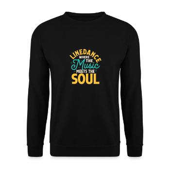 Danse en ligne où la musique rencontre le western soul - Sweat-shirt Unisexe - noir - Devant - Alina (178cm) & Michal (187cm)