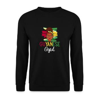 Guyana Flag Guyanese Guyana - Unisex Sweatshirt - black - Front - Alina (178cm) & Michal (187cm)