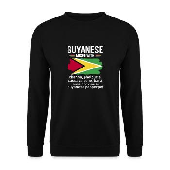 Guyana Flag Guyanese Guyana - Unisex Sweatshirt - black - Front - Alina (178cm) & Michal (187cm)