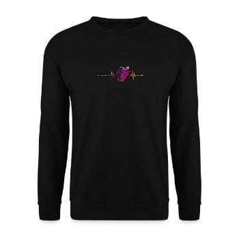 Paintball Heartbeat Sport Paintballer Peinture Pulse - Sweat-shirt Unisexe - noir - Devant - Alina (178cm) & Michal (187cm)