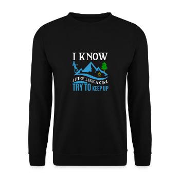 I Know - Unisex Pullover - Schwarz - Vorne - Alina (178cm) & Michal (187cm)