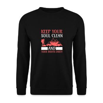 Soul Clean - Unisex Pullover - Schwarz - Vorne - Alina (178cm) & Michal (187cm)