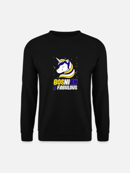 Bosnien und Herzegowina Flagge Bosnien - Unisex Pullover - Schwarz