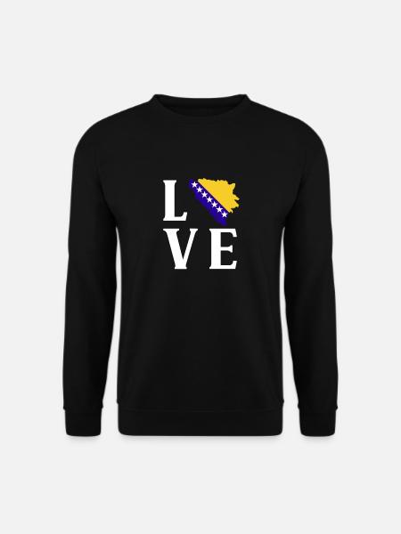 Bosnien und Herzegowina Flagge Bosnien - Unisex Pullover - Schwarz