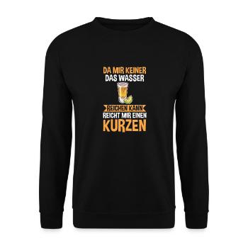 Da mir keiner das Wasser reichen kann reicht mir e - Unisex Pullover - Schwarz - Vorne - Alina (178cm) & Michal (187cm)
