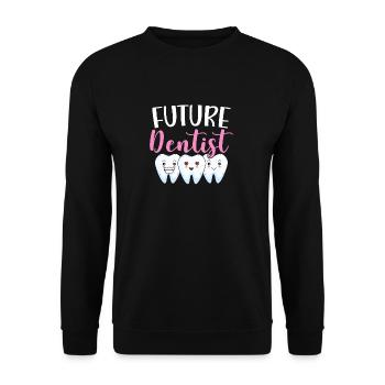 Futur dentiste dentiste assistant dentaire - Sweat-shirt Unisexe - noir - Devant - Alina (178cm) & Michal (187cm)