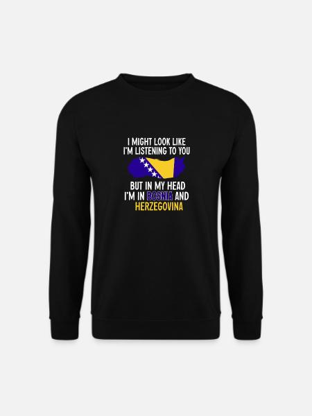 Bosnien und Herzegowina Flagge Bosnien - Unisex Pullover - Schwarz