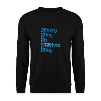 Journée mondiale de la techno Hard Dark Acid Techno - Sweat-shirt Unisexe - noir - Devant - Alina (178cm) & Michal (187cm)
