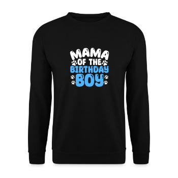 Maman De L’Anniversaire Garçon Chien Anniversaire - Sweat-shirt Unisexe - noir - Devant - Alina (178cm) & Michal (187cm)