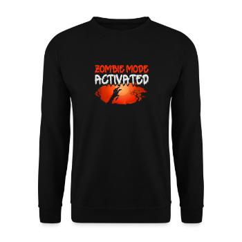 Salutations d’Halloween activées en mode zombie - Sweat-shirt Unisexe - noir - Devant - Alina (178cm) & Michal (187cm)
