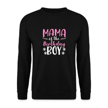 Maman De L’Anniversaire Garçon Chien Anniversaire - Sweat-shirt Unisexe - noir - Devant - Alina (178cm) & Michal (187cm)