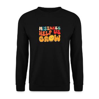 Les erreurs nous aident à développer la citation motivationnelle - Sweat-shirt Unisexe - noir - Devant - Alina (178cm) & Michal (187cm)