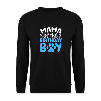 Maman De L’Anniversaire Garçon Chien Anniversaire - Sweat-shirt Unisexe - noir - Devant - Alina (178cm) & Michal (187cm)