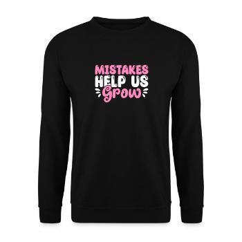Les erreurs nous aident à développer la citation motivationnelle - Sweat-shirt Unisexe - noir - Devant - Alina (178cm) & Michal (187cm)