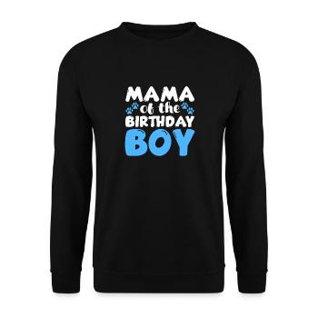 Maman De L’Anniversaire Garçon Chien Anniversaire - Sweat-shirt Unisexe - noir - Devant - Alina (178cm) & Michal (187cm)