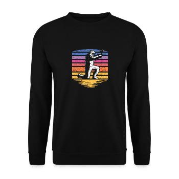 Paintball Retro Sunset 70s 80s 90s - Sweat-shirt Unisexe - noir - Devant - Alina (178cm) & Michal (187cm)