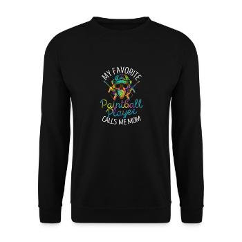 Mon joueur de paintball préféré m’appelle maman - Sweat-shirt Unisexe - noir - Devant - Alina (178cm) & Michal (187cm)