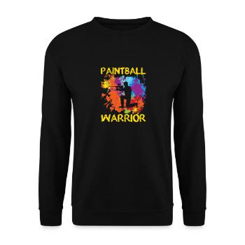 Paintball Warrior Paintballing Player Anniversaire - Sweat-shirt Unisexe - noir - Devant - Alina (178cm) & Michal (187cm)