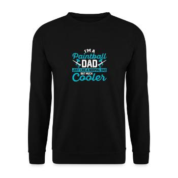 I'm a paintball dad Funny paintballer - Unisex Sweatshirt - black - Front - Alina (178cm) & Michal (187cm)