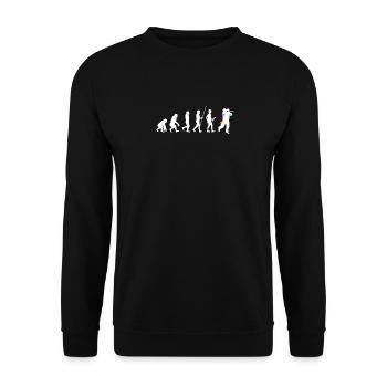 Paintball Human Evolution Paintballing - Unisex Sweatshirt - black - Front - Alina (178cm) & Michal (187cm)