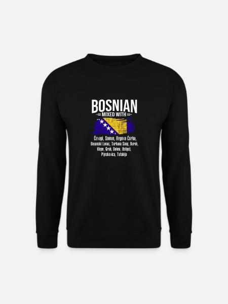 Bosnien und Herzegowina Flagge Bosnien - Unisex Pullover - Schwarz