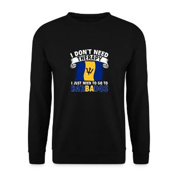 Barbados flag Barbadian bayan - Unisex Sweatshirt - black - Front - Alina (178cm) & Michal (187cm)