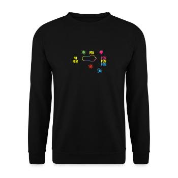 Pas de Pew Funny Paintball Player Paintball - Sweat-shirt Unisexe - noir - Devant - Alina (178cm) & Michal (187cm)