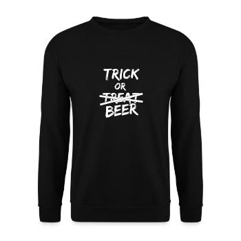 Astuce ou bière - Sweat-shirt Unisexe - noir - Devant - Alina (178cm) & Michal (187cm)