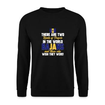 Barbados Flagge Barbadier Bajan - Unisex Pullover - Schwarz - Vorne - Alina (178cm) & Michal (187cm)
