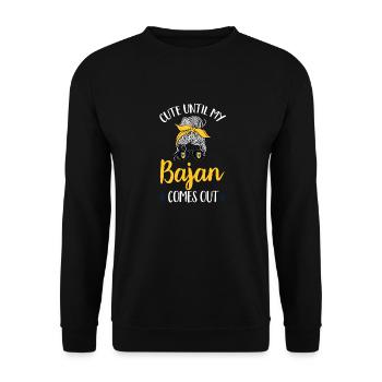 Barbados Flagge Barbadier Bajan - Unisex Pullover - Schwarz - Vorne - Alina (178cm) & Michal (187cm)