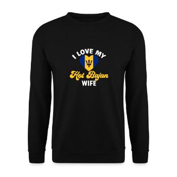 Barbados flag Barbadian bayan - Unisex Sweatshirt - black - Front - Alina (178cm) & Michal (187cm)