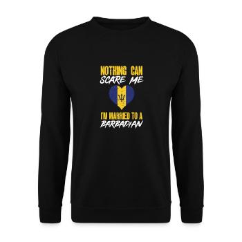 Barbados flag Barbadian bayan - Unisex Sweatshirt - black - Front - Alina (178cm) & Michal (187cm)