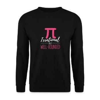 Pi Day Irrationnel mais fan de maths bien équilibré - Sweat-shirt Unisexe - noir - Devant - Alina (178cm) & Michal (187cm)
