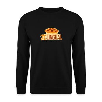PiLingual Zweisprachige Torte Lustige Pi Day - Unisex Pullover - Schwarz - Vorne - Alina (178cm) & Michal (187cm)